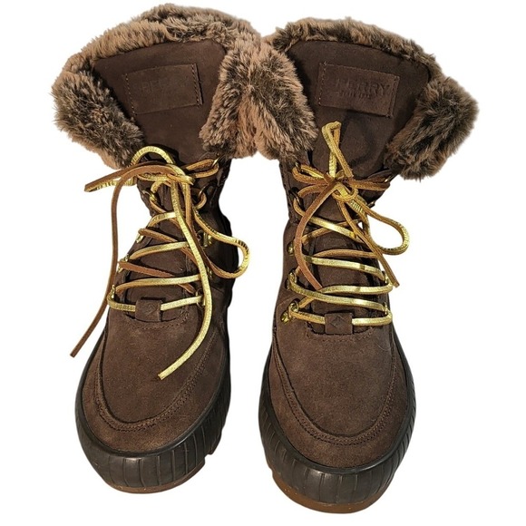 Vintage Sperry Women's Torrent Winter Lace Up Suede Waterproof Snow Size 8.5 - Picture 4 of 11